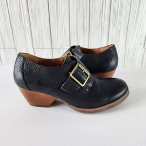 Korks by Kork-Ease Nanda Women Black Leather Ankle Booties Shoes Size 6.5M